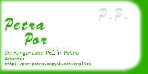 petra por business card